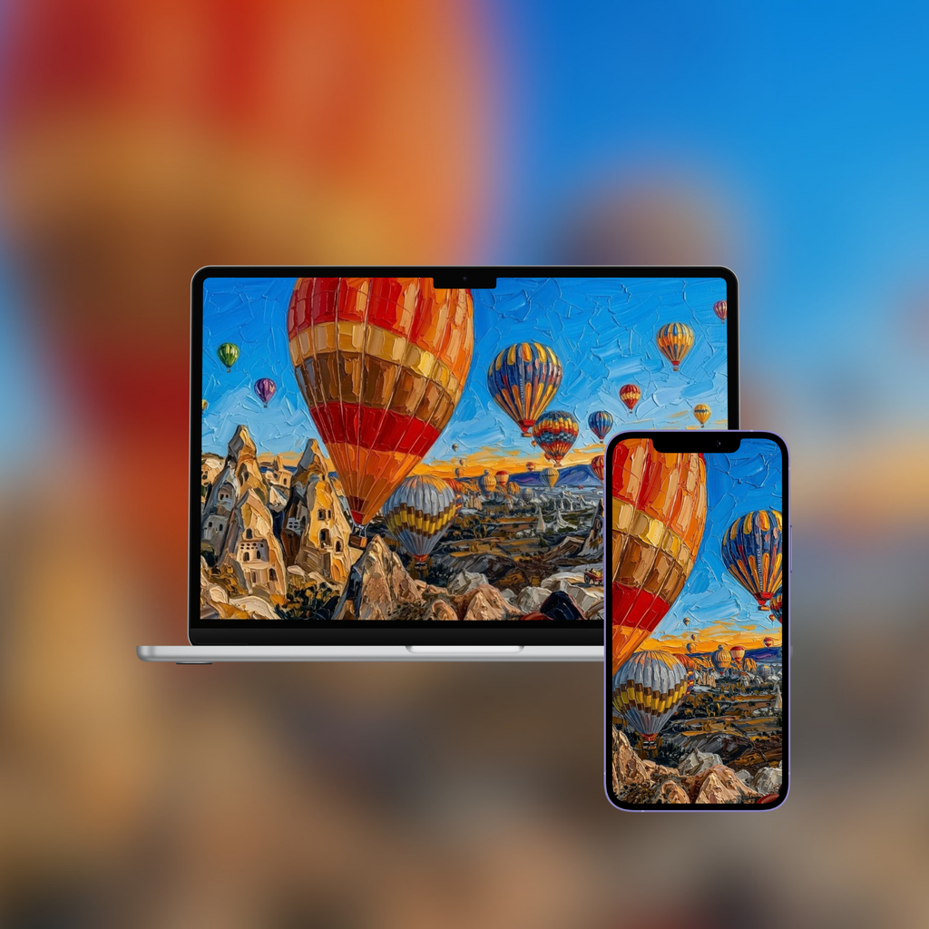 Cappadocia — Impasto Wallpaper (iPhone + Desktop)