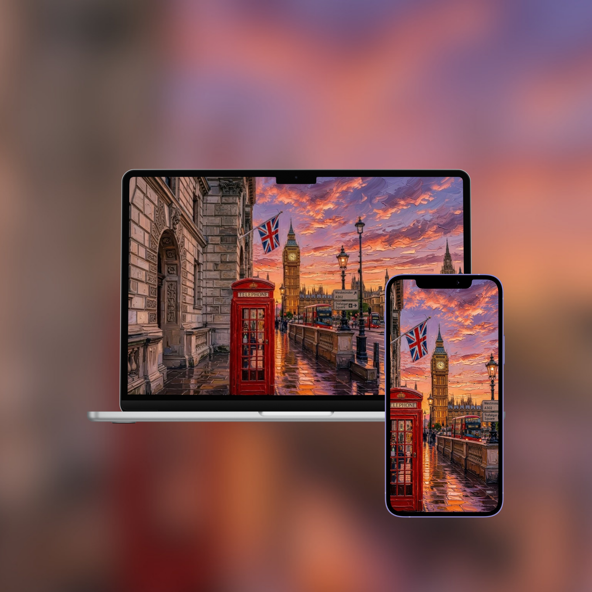 Big Ben — Impasto Wallpaper (iPhone + Desktop)