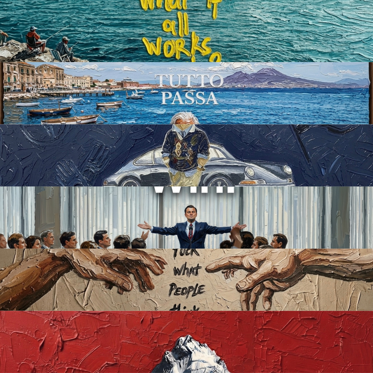 Motivation Collection — 6 Impasto Wallpaper Pack (iPhone + Desktop)