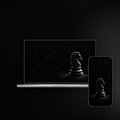 The Next Move impasto wallpaper shown on an iPhone and laptop