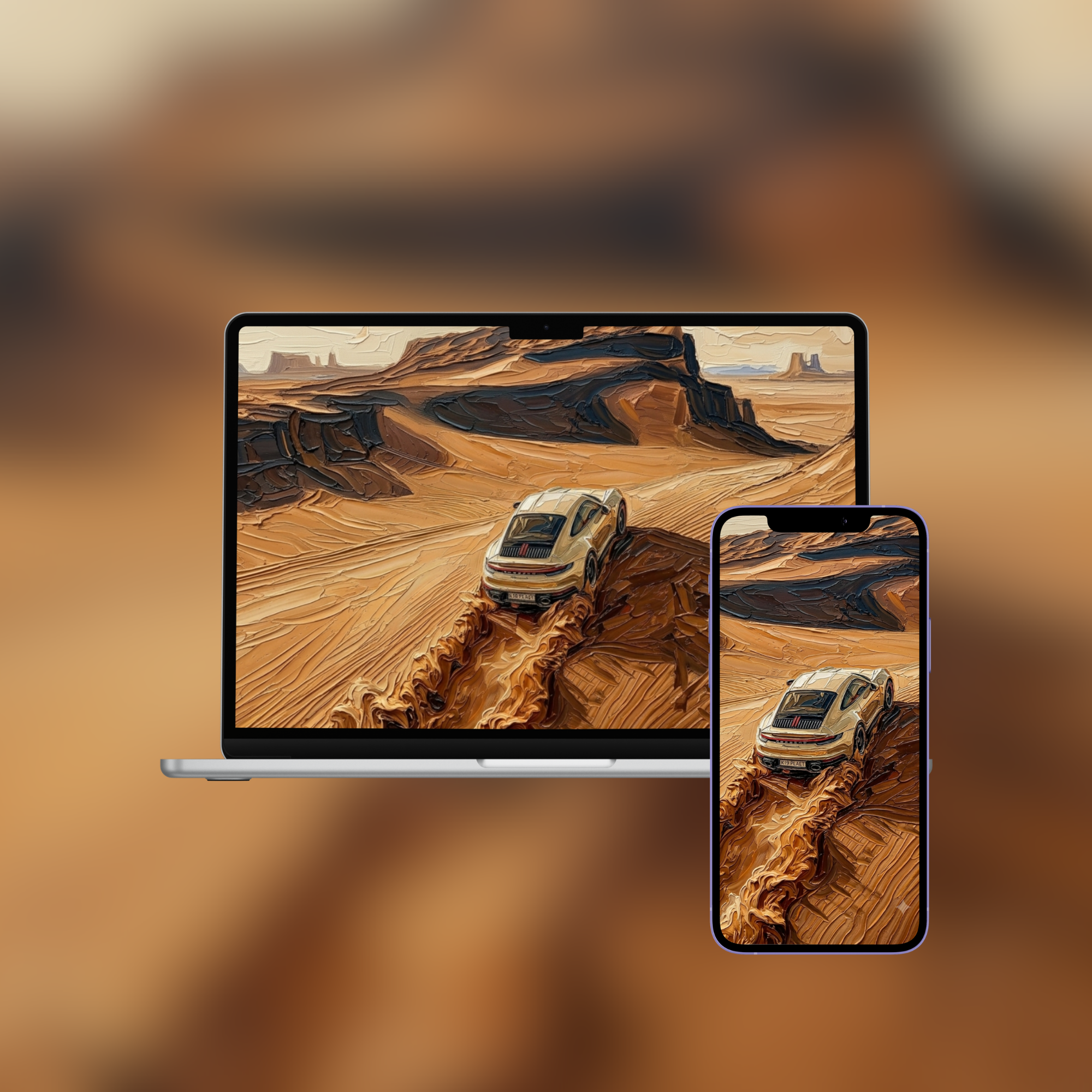 Cars Collection — 6 Impasto Wallpaper Pack (iPhone + Desktop)