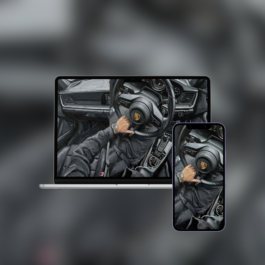 Cars Collection — 6 Impasto Wallpaper Pack (iPhone + Desktop)