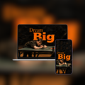 Dream Big impasto wallpaper shown on an iPhone and laptop