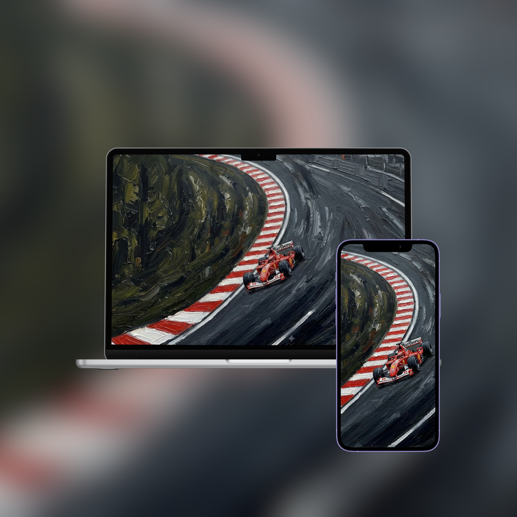 F1 on the Monaco Track — Impasto Wallpaper (iPhone + Desktop)