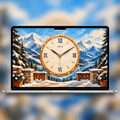 Alpine impasto clock screensaver included in the complete collection