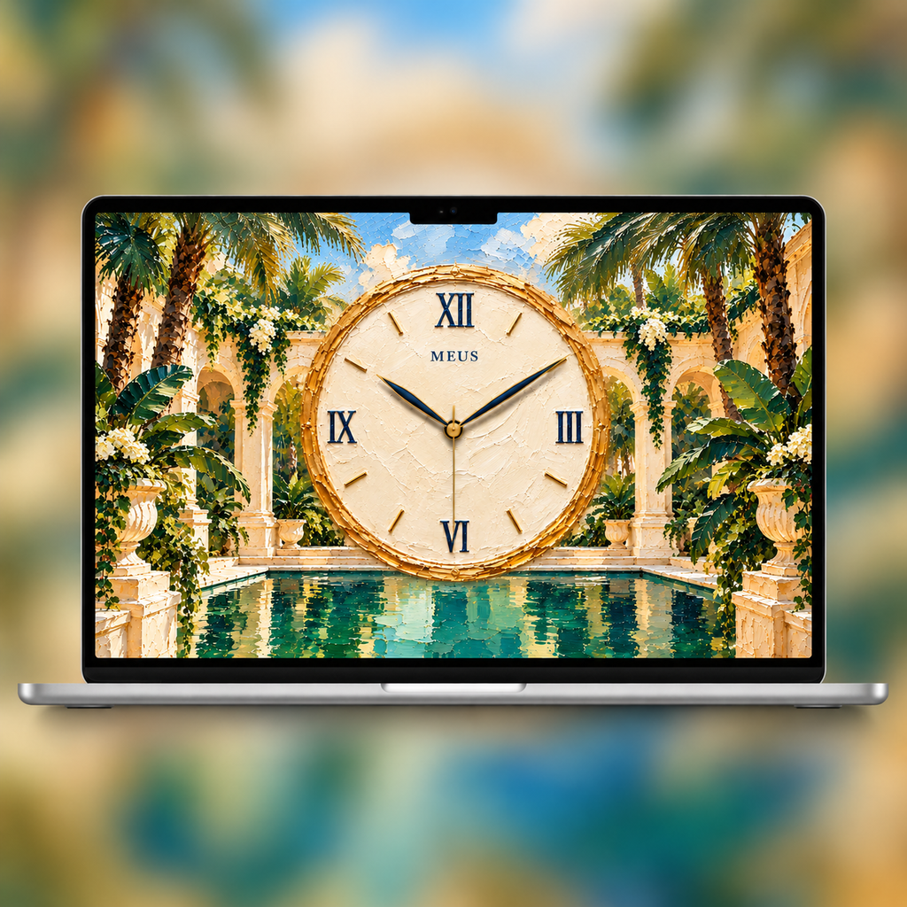 Palm House impasto clock screensaver included in the complete collection