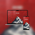 Aim High — Red Mountain Impasto Wallpaper (iPhone + Desktop)