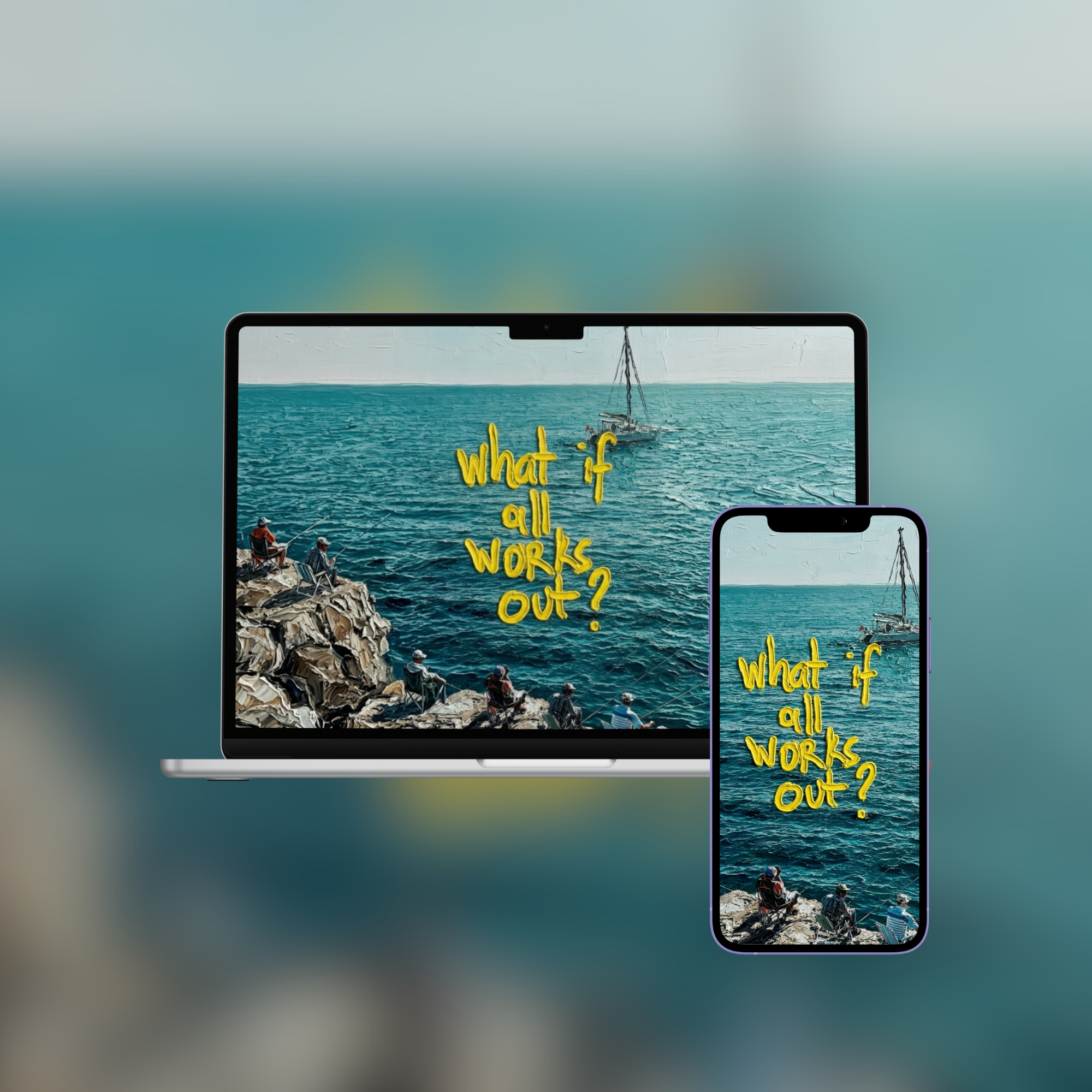 Motivation Collection — 6 Impasto Wallpaper Pack (iPhone + Desktop)