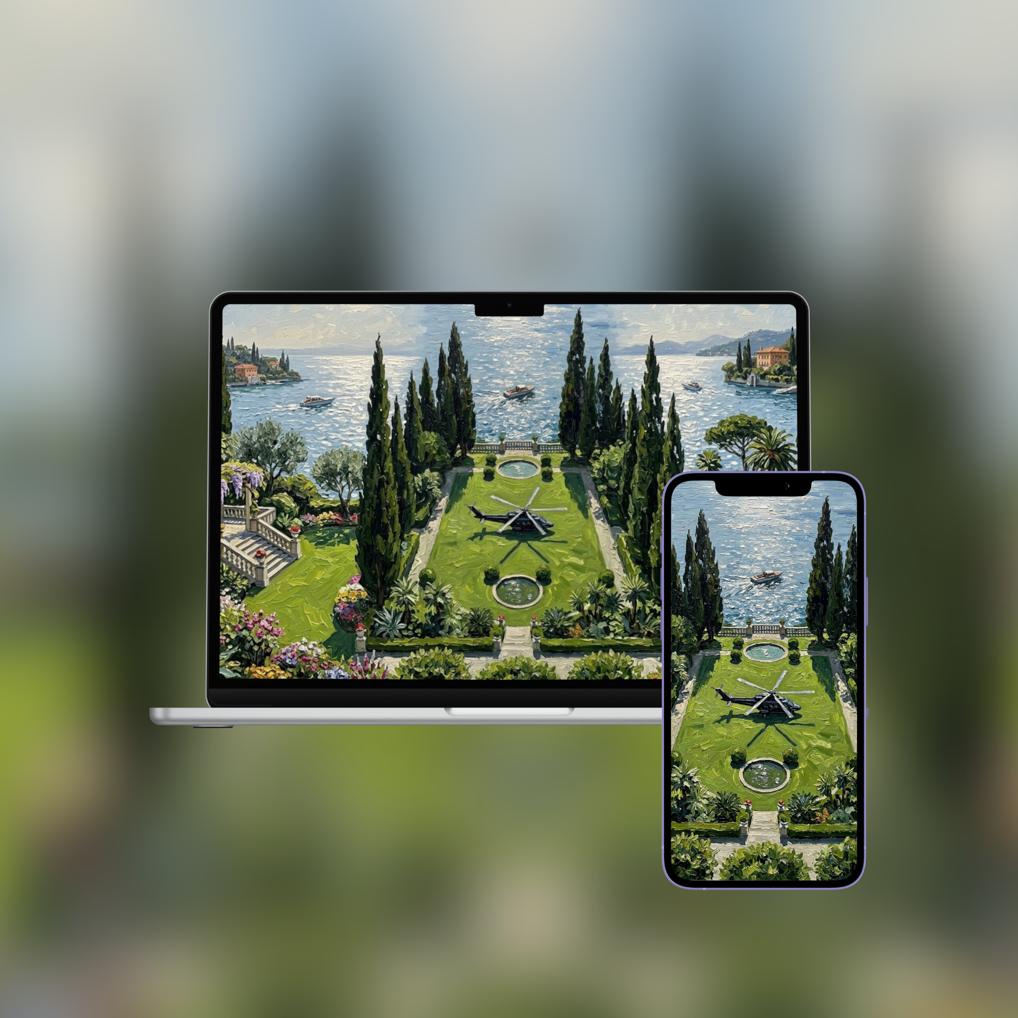 Nature Collection — 6 Impasto Wallpaper Pack (iPhone + Desktop)