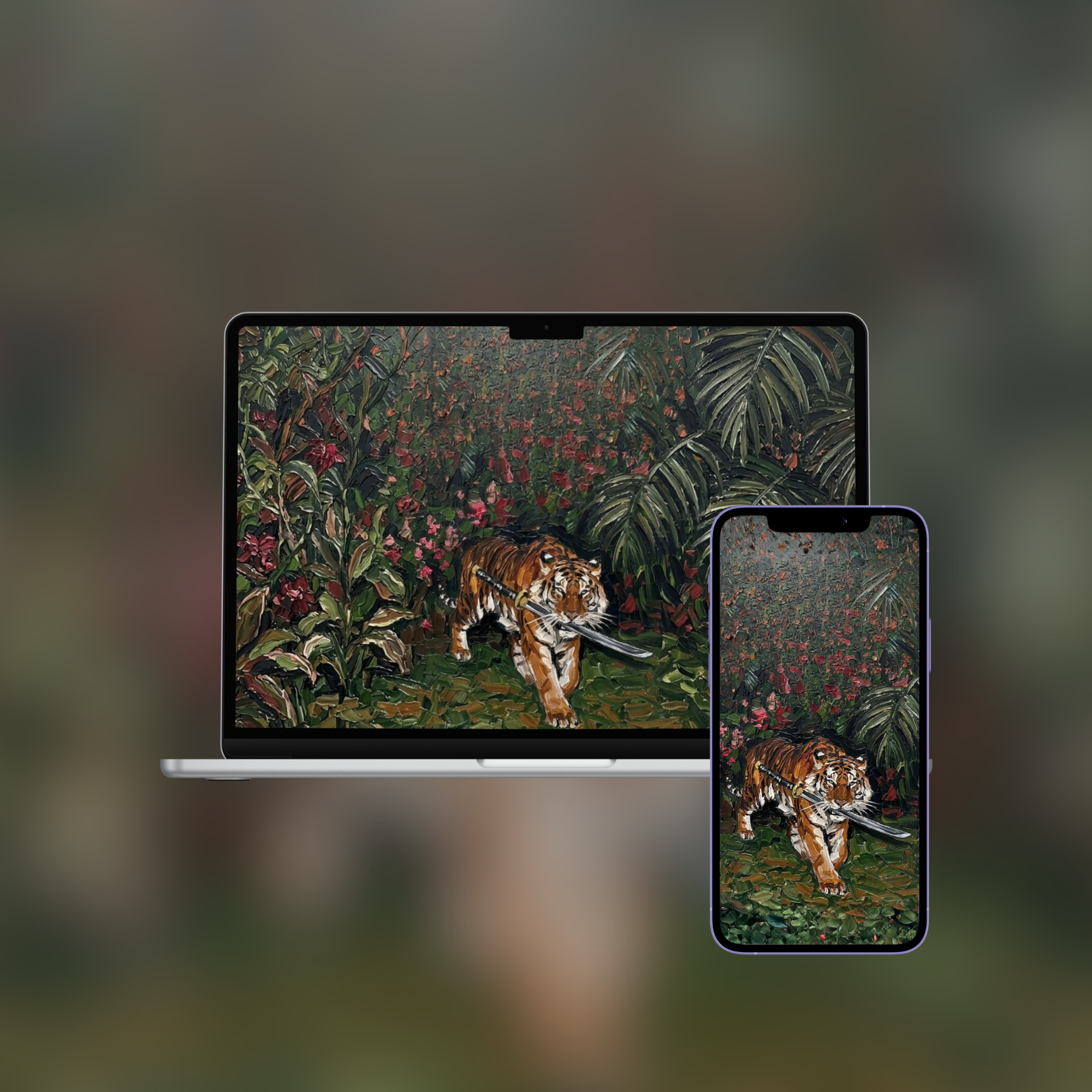 Nature Collection — 6 Impasto Wallpaper Pack (iPhone + Desktop)