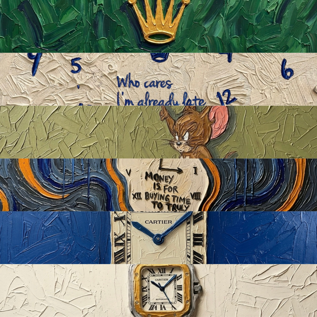 Your Time Is Limited — Cartier Impasto Wallpaper (iPhone + Desktop)