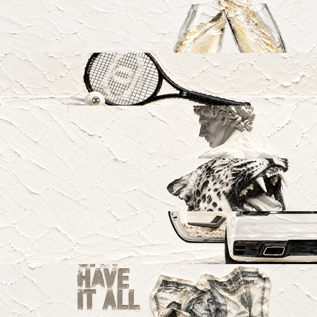 White Luxury collection — six impasto wallpapers